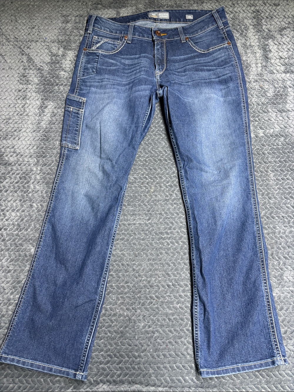 Ariat Rebar Women's Blue Mid Rise Straight Jeans